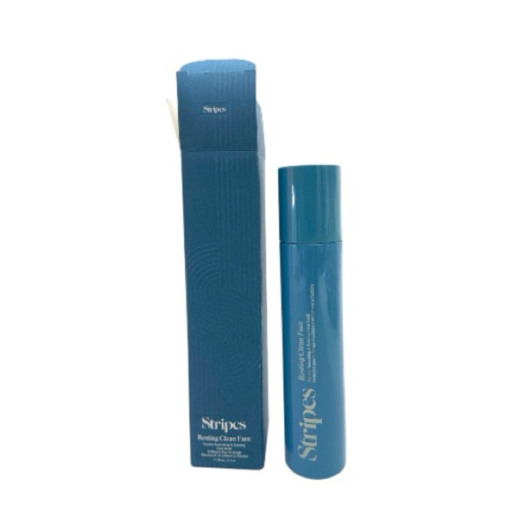 NIB Stripes Resting Clean Face Ectoine Nourishing & Calming Face Wash 3.7oz